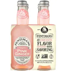 Fentimans Botanically Brewed Pink Ginger Sparkling Soda, 10 Pack, 9.3 fl oz Bottles &ndash; Premium Craft Soda/Mixer for Cocktails & Refreshing Drinks