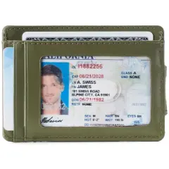Alpine Swiss Harper Mens RFID Money Clip Wallet Minimalist Slim ID Card Holder Front Pocket Wallet Leather