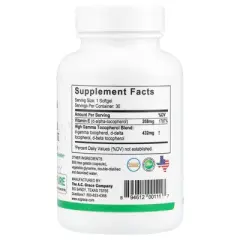 A.C. Grace Company Unique E&reg;, High Gamma Mixed Tocopherol Concentrate, 30 Softgels