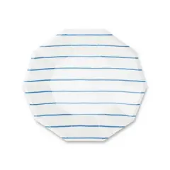 Daydream Society - Cobalt Frenchie Striped Small Plates - Pack of 8 Paper Small Plates