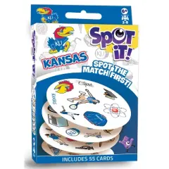 MasterPieces Officially Licensed NCAA Kansas Jayhawks Spot It Game for Kids and Adults