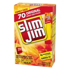 Slim Jim Original Family Pack Meat Sticks - 70ct