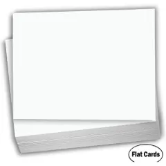 Hamilco White Cardstock Thick Paper - Flat 4.5" X 6.25" A6 Blank Index Flash Note & Post Cards - 80 lb Card Stock for Printer - 100 Pack