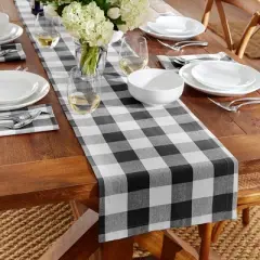 Elrene Farmhouse Living Buffalo Check Table Runner - 13" x 70" - Elrene Home Fashions