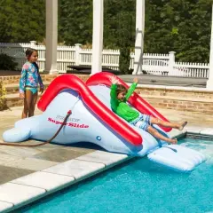 HearthSong Inflatable Super Backyard Water Slide For Pool or Grass