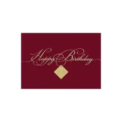 JAM Paper Blank Birthday Cards Set Burgundy 25/Pack (526XA5271WB) 
