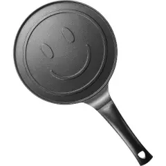 CucinaPro XL Smiley Face Pancake Pan, 10-Inch, Nonstick, Aluminum, With Edible Food Markers, Perfect for Kids' Arts & Crafts, Easy Cleanup