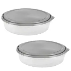 GoodCook EveryWare Round Food Storage Containers -&nbsp;12 inch/1 Gallon - 4pcs/2ct - Gray