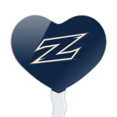 University of Akron Primary Heart Love Cupcake Picks Toppers Decoration Set of 6