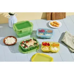 Ello 8pc Snap and Nest Snack Divided Food Storage Containers