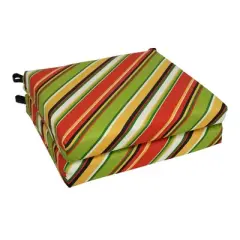 Blazing Needles, 20-inch by 19-inch Patterned Outdoor Chair Cushions (Set of 2)