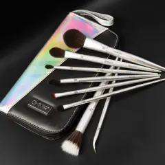OMNIA Brush Professional Special Edition Chromatic 9pc Makeup Brush Set, Includes Zip Case