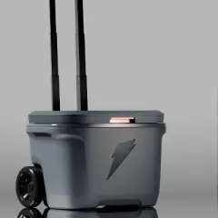 Gatorade 50qt Ice Rolling Cooler - Gray: HDPE Body, 75 Can Capacity