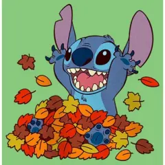 Girl's Lilo & Stitch Fall Leaf Pile T-Shirt