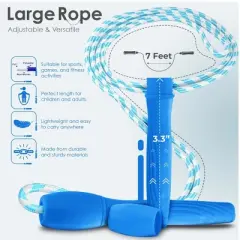 Kids Jump Rope, Adjustable Jump Rope for Kids, Fun Games Jump Ropes for Fitness Activity and Party Favor, 7 Feet Jumping Rope - by RamPro