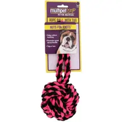 Multipet Dog Toy Nuts for Knot with Tug - Case of 3