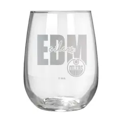 NHL Edmonton Oilers The Vino Stemless 17oz Wine Glass - Clear