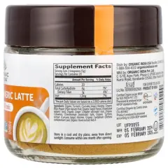 Organic India Spiced Turmeric Latte, Golden Milk Mix, 3.52 oz (100 g)