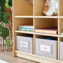 Guidecraft EdQ 3-Section Wooden Storage Locker for Classroom, Kids Cubby Organizer with Shelves and Hooks for Coats