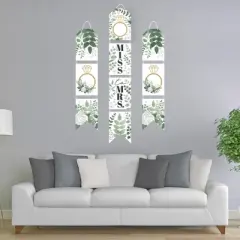 Big Dot of Happiness Boho Botanical Bride - Vertical Door Banners - Greenery Bridal Shower & Wedding Party Wall Decoration Kit - Indoor Door Decor