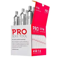 PRO BIKE TOOL 16g Threaded CO2 Cartridges for Bike Tire Inflators, 12-packs