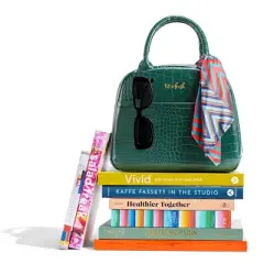 Fit & Fresh Lyon Luxe Lunch Bag with Travel Utensils and Case &ndash; Emerald Green