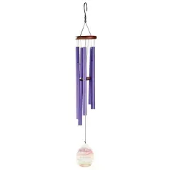 Dicksons When I Come Home to Heaven Encouraging Poem Teardrop Shaped Purple 42 x 6.25 Aluminum Windchimes