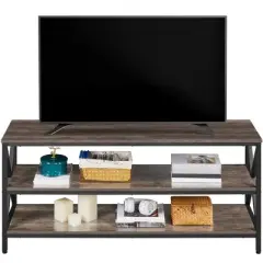 Yaheetech 55 inch 3-Layer Shelved TV Stand  Lengthened TV Cabinet Console Table