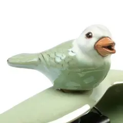 Smart Solar 6.81" Ceramic Bird Solar Spitter Fountain