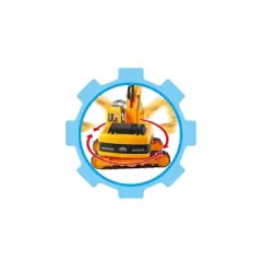 Insten 8" Construction Excavator with Friction Power, Vehicle Toys for Kids