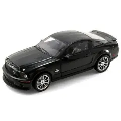 2008 Ford Shelby Mustang GT500KR Black with Black Stripes 1/18 Diecast Model Car by Shelby Collectibles
