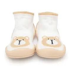 Komuello Toddler Boy/ Girl First Walk Sock Shoes Mini Bear