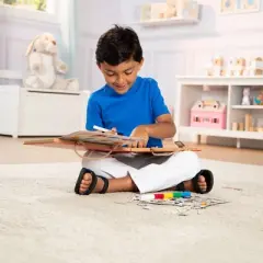 Melissa & Doug Natural Play: Play, Draw, Create Reusable Drawing & Magnet Kit - Dinosaurs (41 Magnets, 5 Dry-Erase Markers)