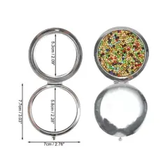 Unique Bargains Rhinestones Travel Makeup Mirror 1 Pc