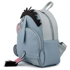 Loungefly Disney Eeyore Blue Mini Faux Leather Backpack with front Pocket