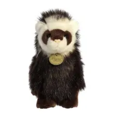Aurora Medium Ferret Miyoni Realistic Stuffed Animal Brown 10"