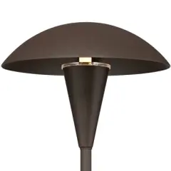 John Timberland Grant 18" High Bronze LED Mushroom Path Lights Set of 2