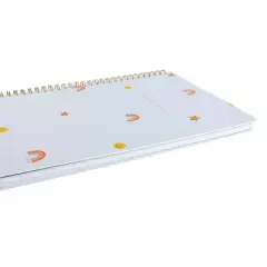 Church Notes 160pg Ruled Spiral Notebook 10.25"x6.25" Happy Icons