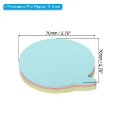 Unique Bargains Cute Colorful Bubble Shape Sticky Notes 100 Sheets/Pad