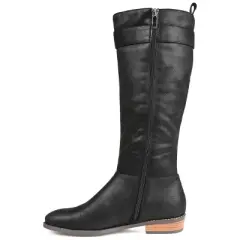 Journee Collection Womens Lelanni Tru Comfort Foam Wide Calf Stacked Heel Knee High Boots