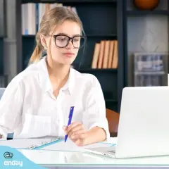 Enday 1" Flexible 3-Ring Binder With Pocket