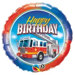 LOONBALLOON Birthday-for-him-Balloons - 18 inch BIRTHDAY FIRE TRUCK (2 pcs): Fun D&eacute;cor for His Special Day