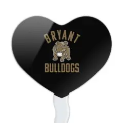 Bryant University Official Logo Heart Love Cupcake Picks Toppers Decoration Set of 6