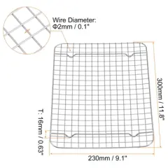 Unique Bargains Stainless Steel Roasting Baking BBQ Grill Net 1 Pc