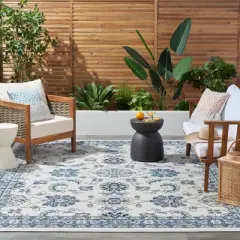 Nourison Essentials Floral Persian Indoor Outdoor Rug