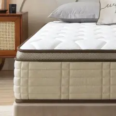 CSBDHome 10 Inch Hybrid Mattress in a Box with Memory Foam, Ergonomic Design Cooling Mattress for Pressure Relief