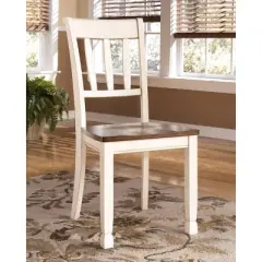 2pc Whitesburg Dining Room Side Chair Cottage White - Signature Design by Ashley