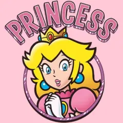 Girl's Nintendo Princess Peach Circle T-Shirt