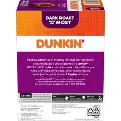 Dunkin Turtle Love Medium Roast Coffee - Keurig K-Cup Pods - 22ct