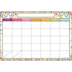 Ashley Productions&reg; Smart Poly Chart, 13" x 19", Confetti Calendar, Pack of 6